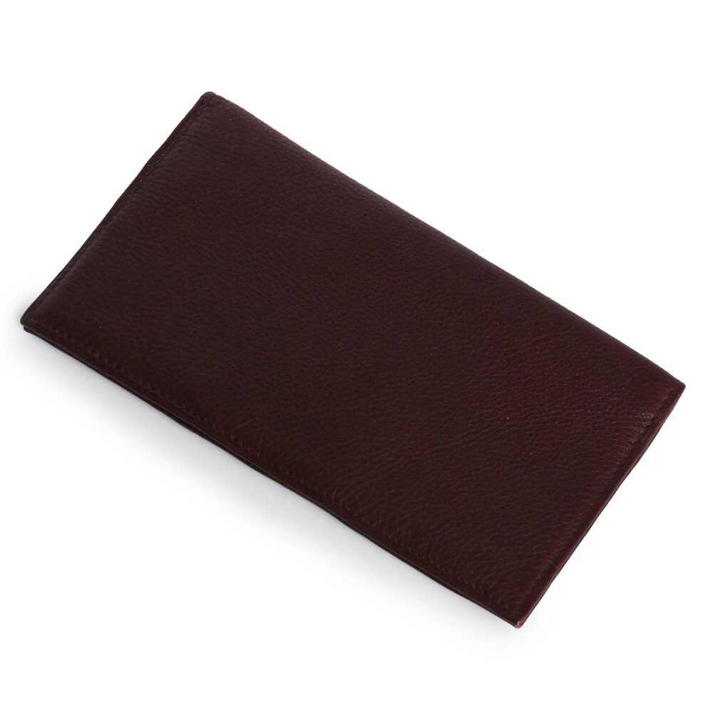 Tano Wallet Bifold Burgundy Pebble Leather Travel Organizer NWOT NOS